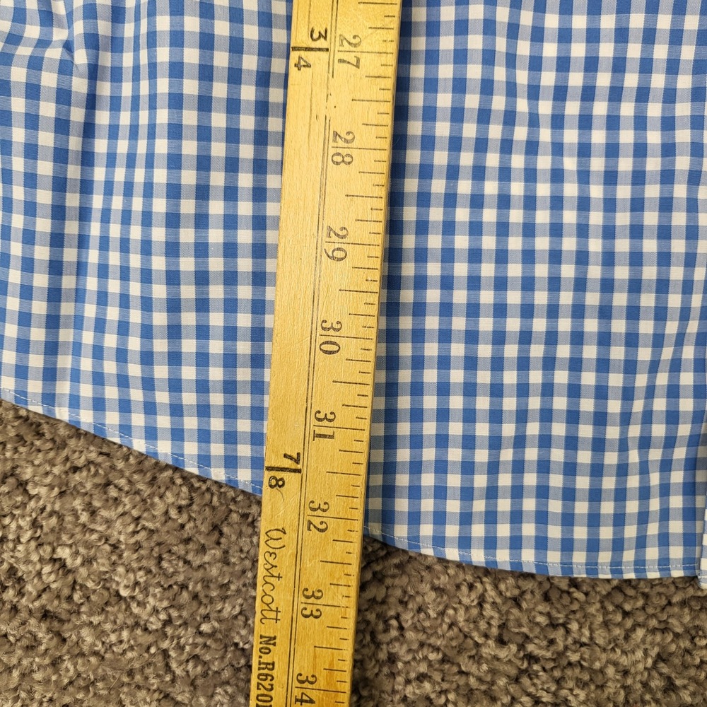 L.L. Bean Shirt Mens XL Blue Gingham Excellent Traditional Fit Cotton 280483 - Picture 5 of 8